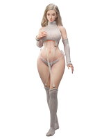 TBリーグ 1/6 スーパーフレキシブル 女性シームレスボディ ナローショルダー＆カーヴィーヒップ ヘッド付き(可動式アイ＆手植えまつ毛仕様)／ラージバスト／ペールスキン 002 【SR-BD02(H)】 (フィギュア)